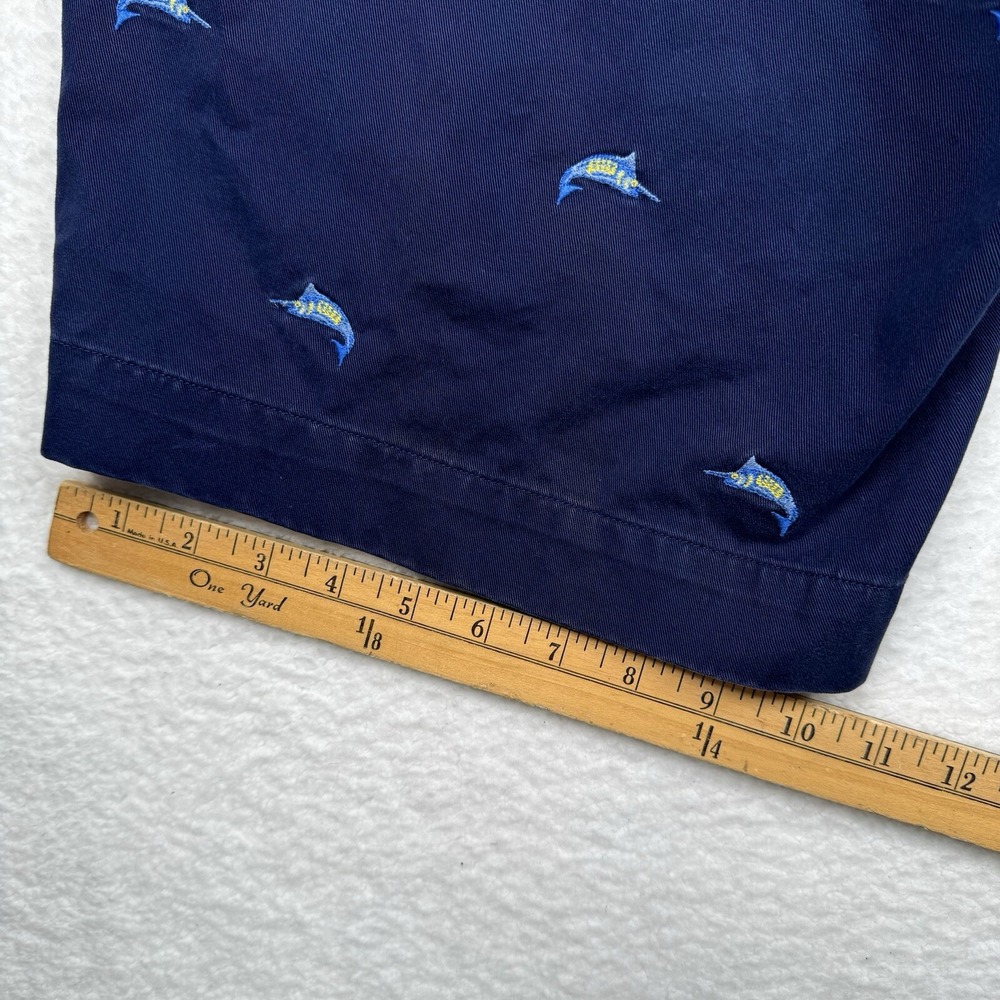 Polo Ralph Lauren Blue Shorts - Marlin Fish Embroidered - Men's 35 - Picture 9 of 11